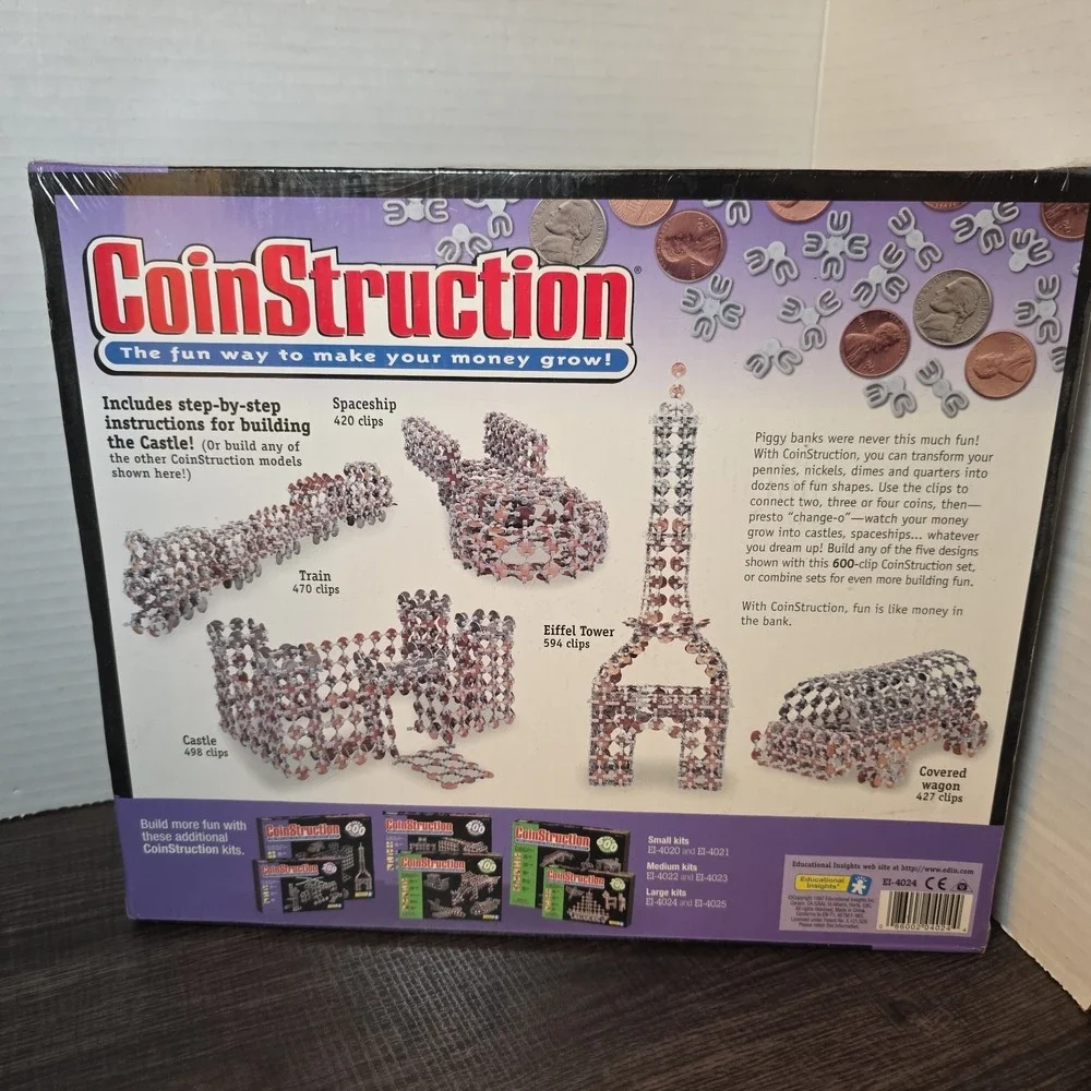 CoinStruction 600+ Piece Set, The Fun Way to Make Your Money Grow, New Sealed
